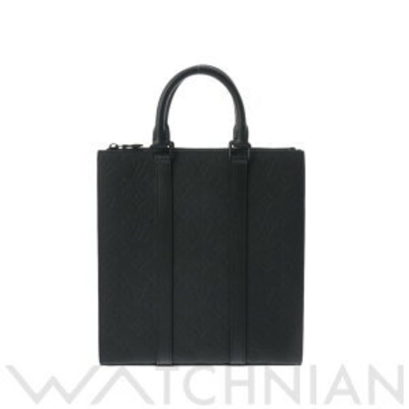 Louis Vuitton Monogram Sac Plat Cross Tote Bag Black Taurillon Leather - Picture 1 of 9